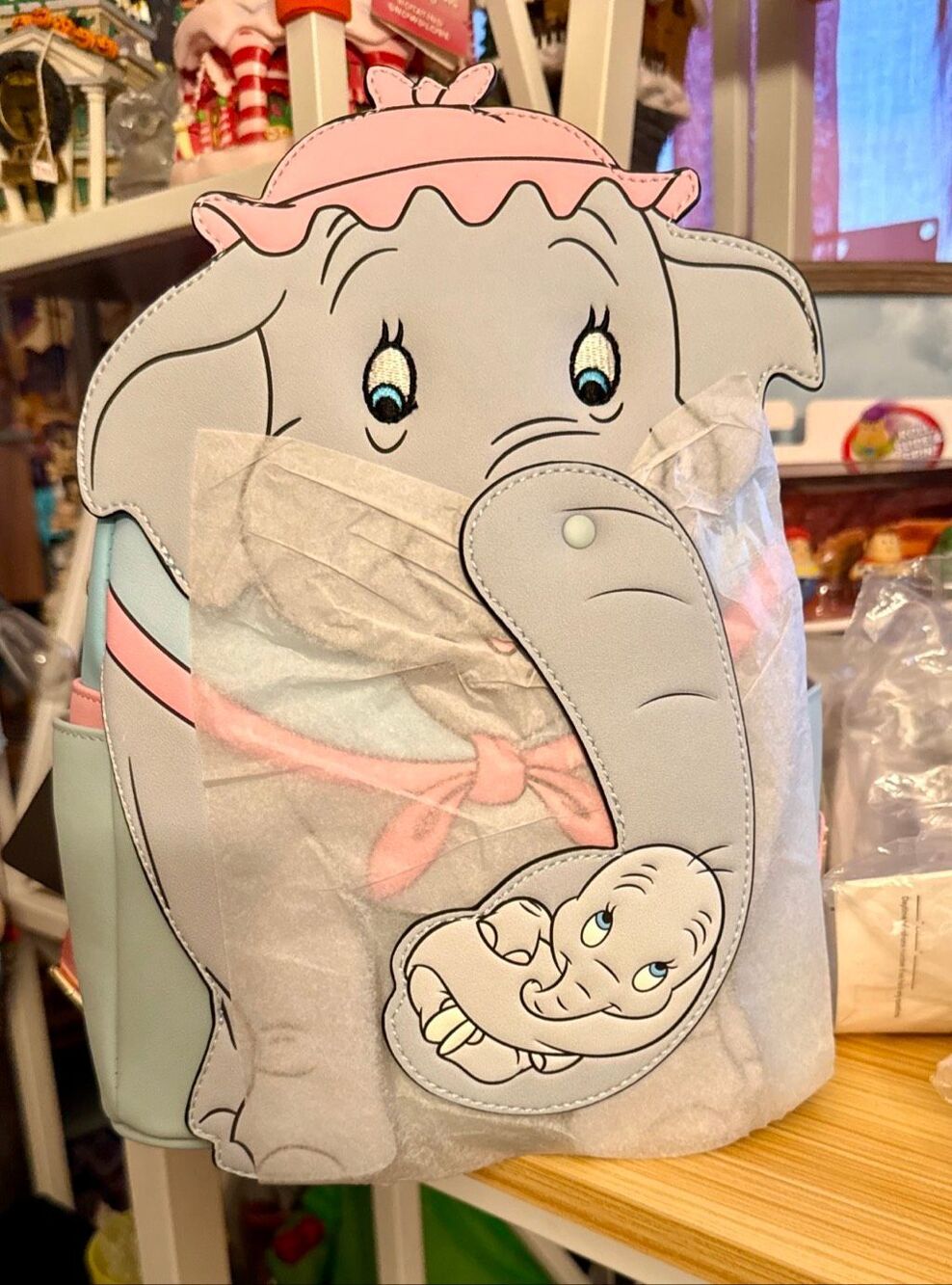Loungefly Disney Dumbo Mrs. Jumbo Cradle Trunk Mini Backpack NWT